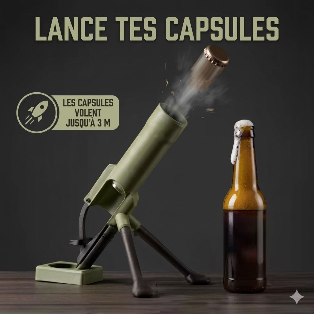 Turbocuite         Ouvre-bière en forme de mortier