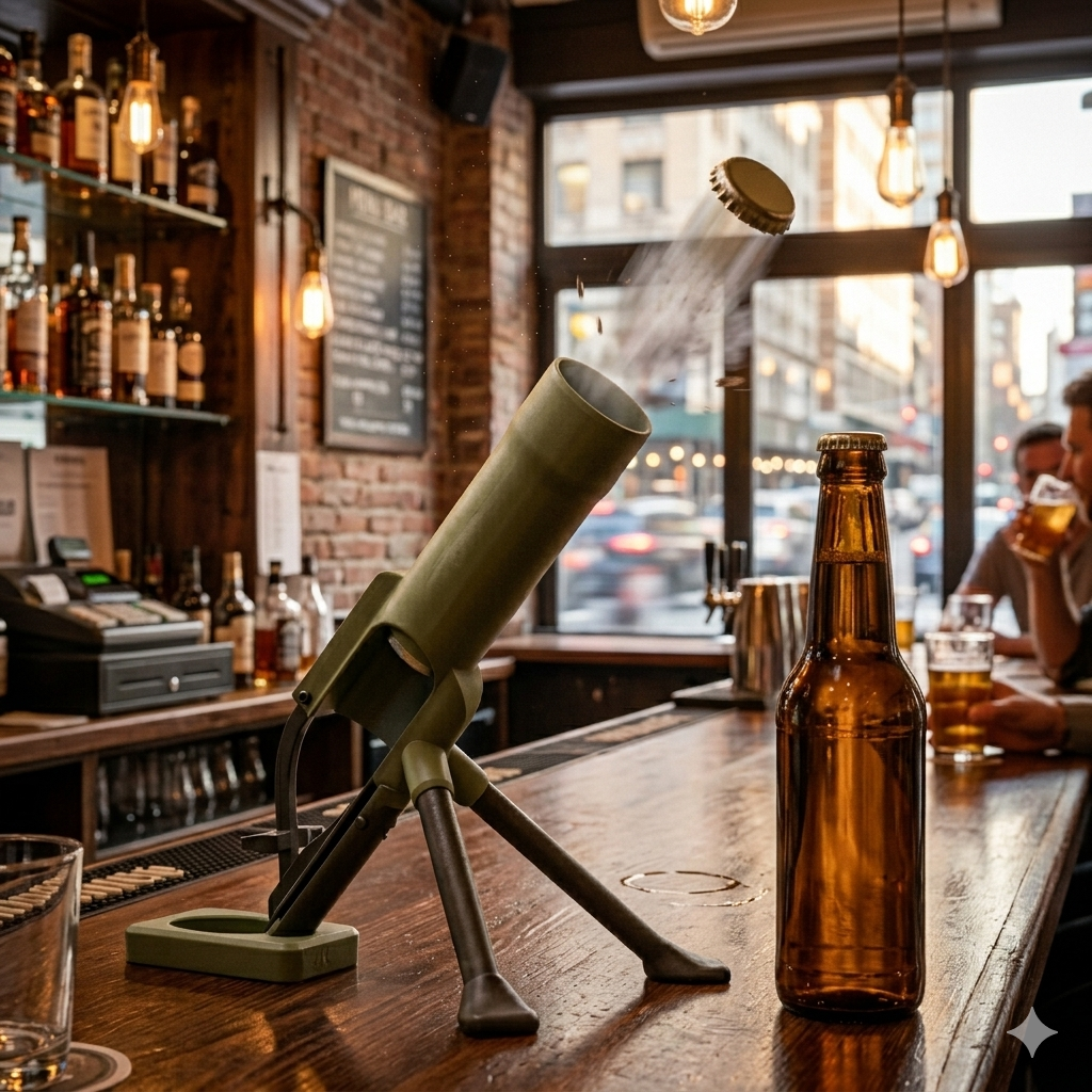 Turbocuite         Ouvre-bière en forme de mortier